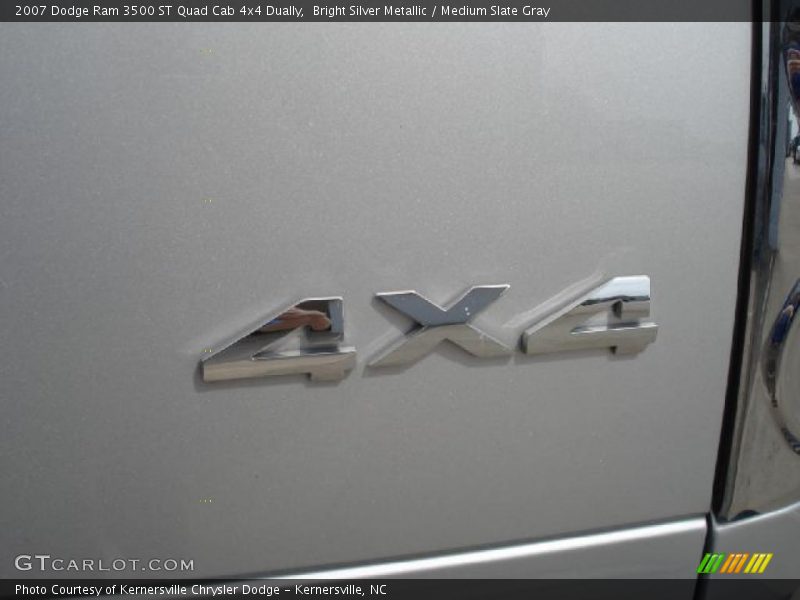 Bright Silver Metallic / Medium Slate Gray 2007 Dodge Ram 3500 ST Quad Cab 4x4 Dually