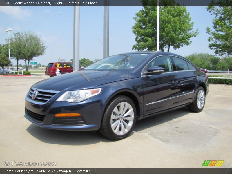 Night Blue Metallic / Black 2012 Volkswagen CC Sport