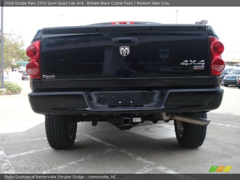 Brilliant Black Crystal Pearl / Medium Slate Gray 2008 Dodge Ram 1500 Sport Quad Cab 4x4