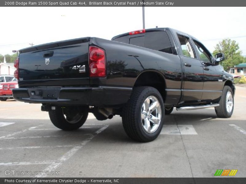 Brilliant Black Crystal Pearl / Medium Slate Gray 2008 Dodge Ram 1500 Sport Quad Cab 4x4