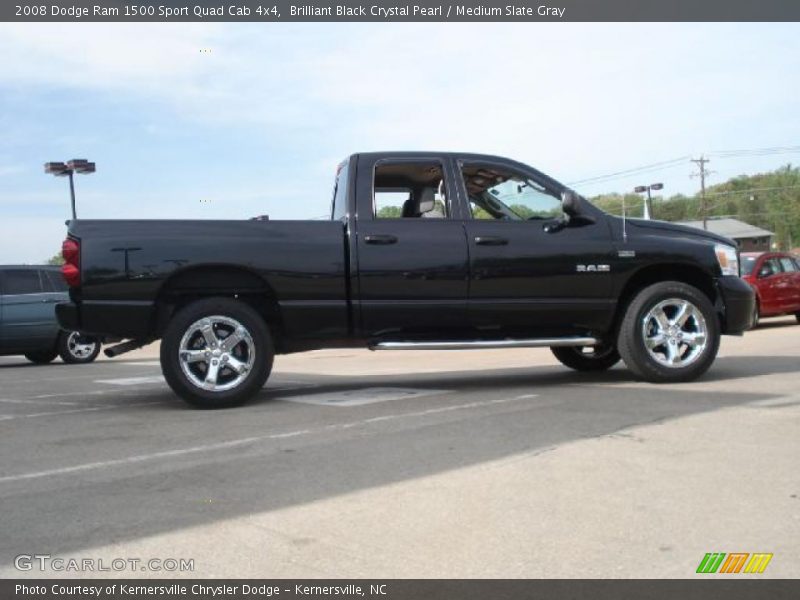 Brilliant Black Crystal Pearl / Medium Slate Gray 2008 Dodge Ram 1500 Sport Quad Cab 4x4