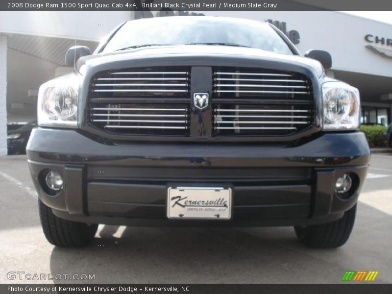 Brilliant Black Crystal Pearl / Medium Slate Gray 2008 Dodge Ram 1500 Sport Quad Cab 4x4