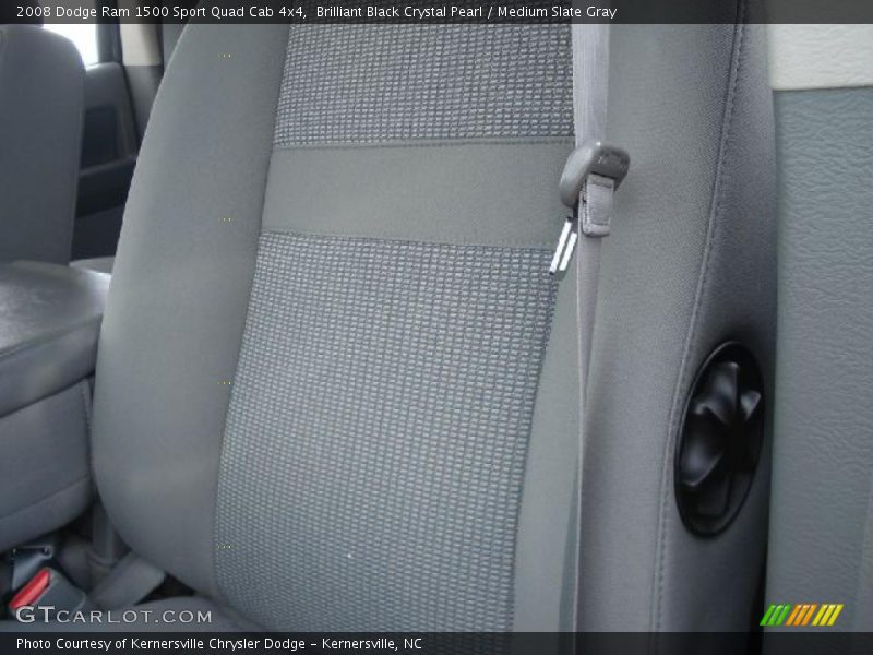 Brilliant Black Crystal Pearl / Medium Slate Gray 2008 Dodge Ram 1500 Sport Quad Cab 4x4