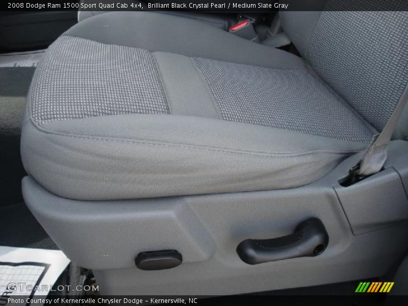 Brilliant Black Crystal Pearl / Medium Slate Gray 2008 Dodge Ram 1500 Sport Quad Cab 4x4