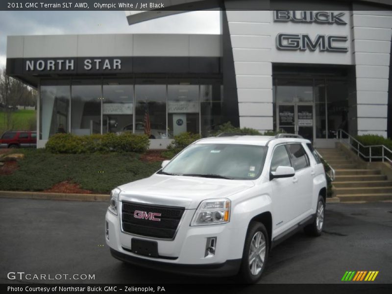 Olympic White / Jet Black 2011 GMC Terrain SLT AWD