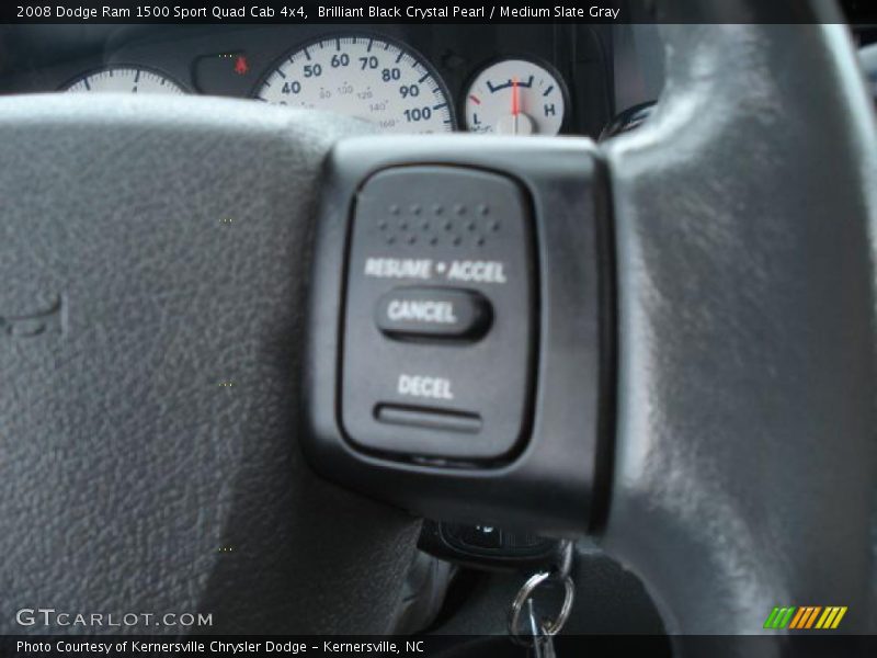 Brilliant Black Crystal Pearl / Medium Slate Gray 2008 Dodge Ram 1500 Sport Quad Cab 4x4