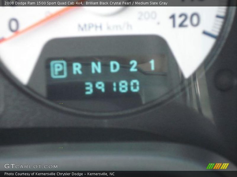 Brilliant Black Crystal Pearl / Medium Slate Gray 2008 Dodge Ram 1500 Sport Quad Cab 4x4