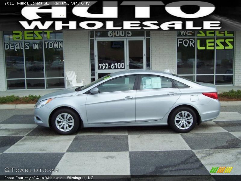 Radiant Silver / Gray 2011 Hyundai Sonata GLS
