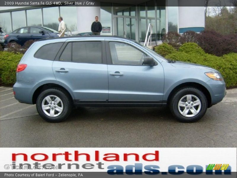 Silver Blue / Gray 2009 Hyundai Santa Fe GLS 4WD