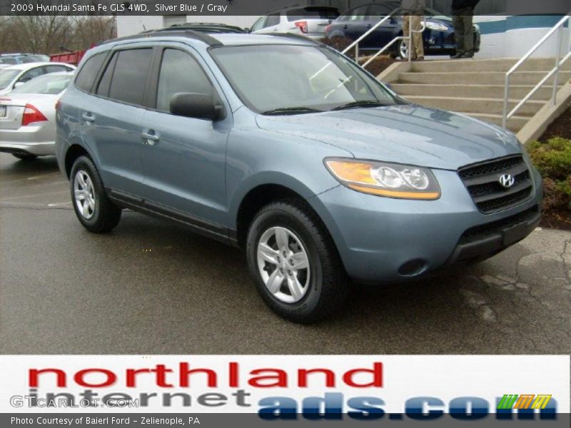 Silver Blue / Gray 2009 Hyundai Santa Fe GLS 4WD