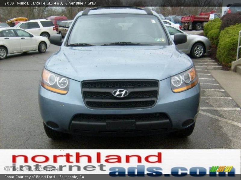 Silver Blue / Gray 2009 Hyundai Santa Fe GLS 4WD