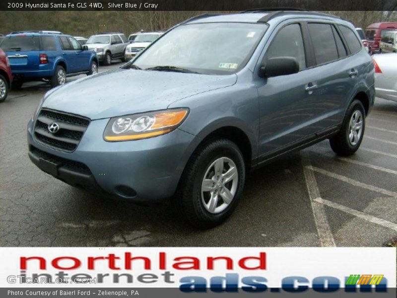 Silver Blue / Gray 2009 Hyundai Santa Fe GLS 4WD