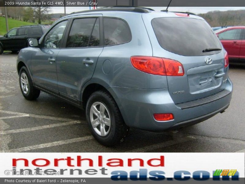 Silver Blue / Gray 2009 Hyundai Santa Fe GLS 4WD