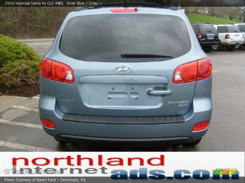 Silver Blue / Gray 2009 Hyundai Santa Fe GLS 4WD
