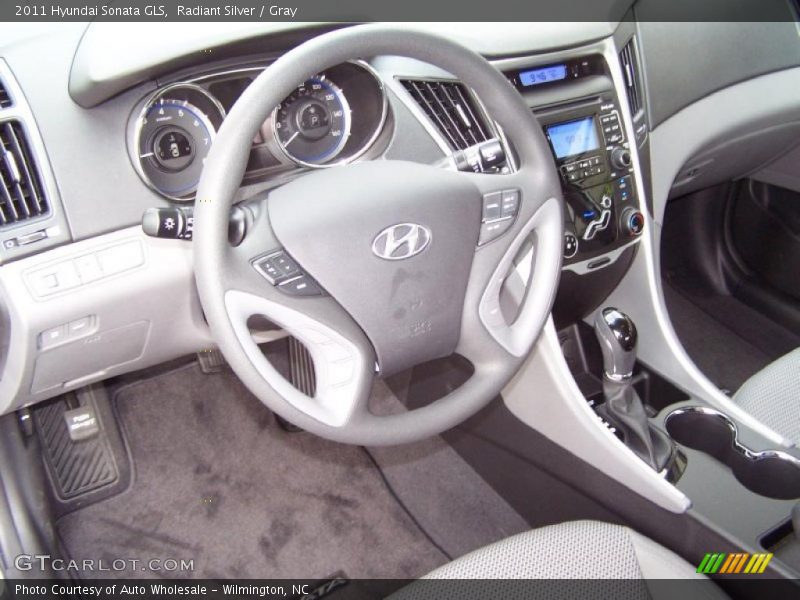 Radiant Silver / Gray 2011 Hyundai Sonata GLS