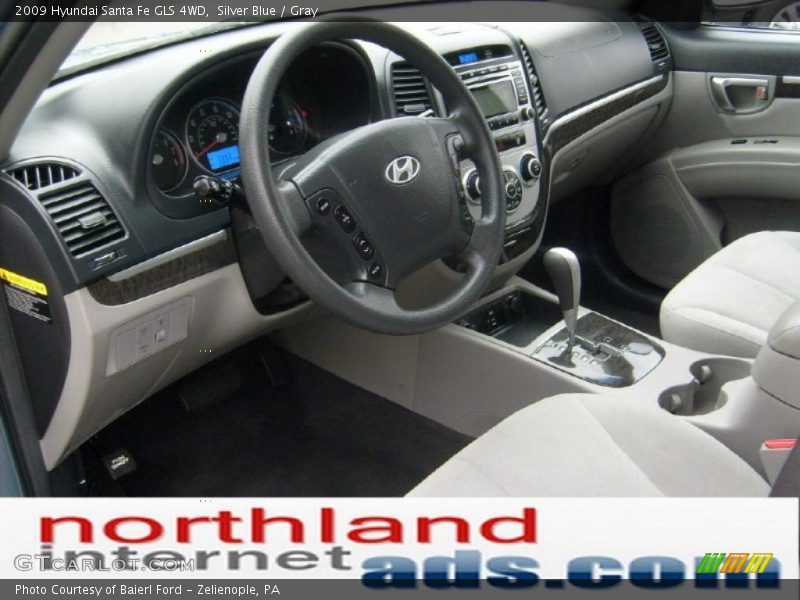Silver Blue / Gray 2009 Hyundai Santa Fe GLS 4WD