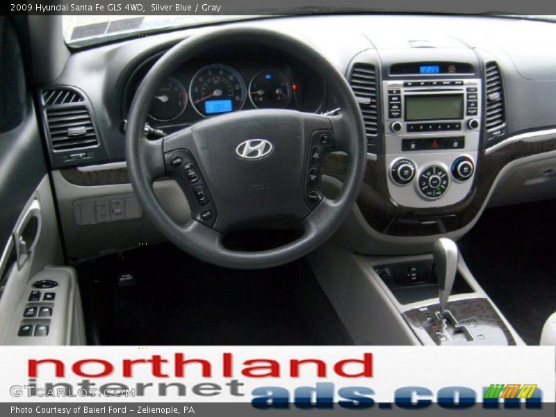 Silver Blue / Gray 2009 Hyundai Santa Fe GLS 4WD