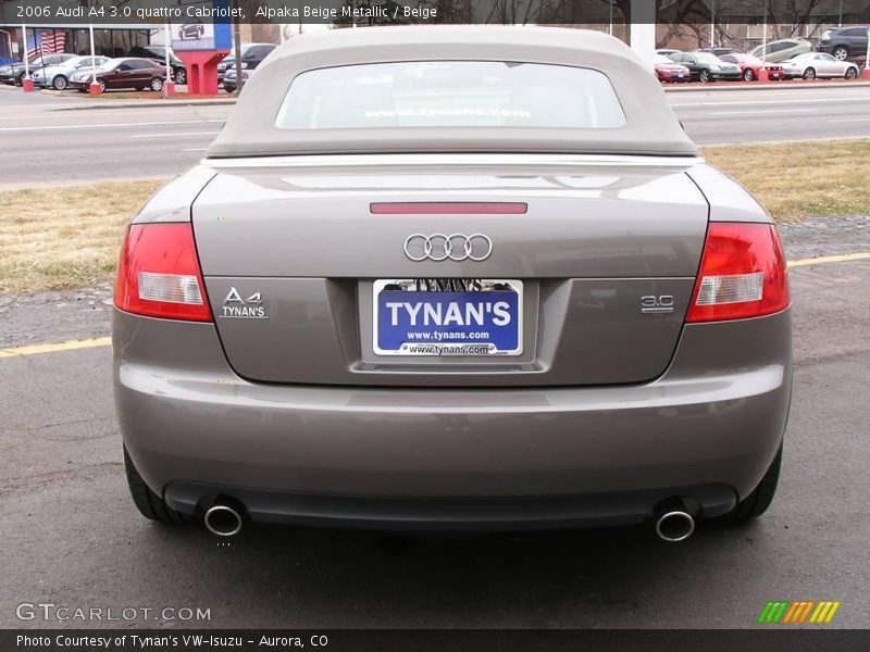 Alpaka Beige Metallic / Beige 2006 Audi A4 3.0 quattro Cabriolet