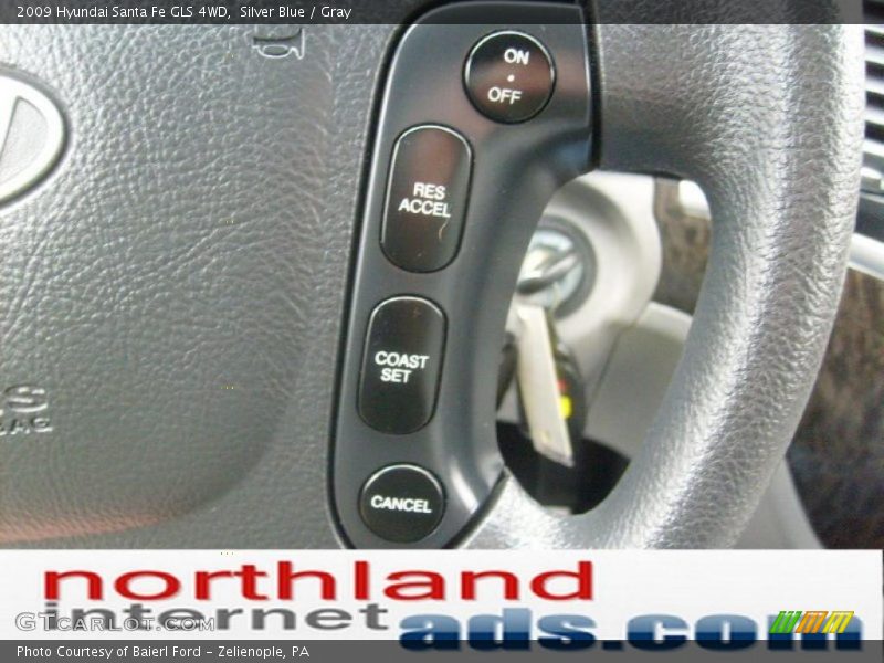 Silver Blue / Gray 2009 Hyundai Santa Fe GLS 4WD