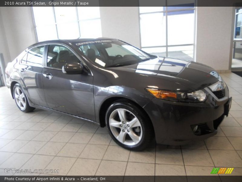 Grigio Metallic / Taupe 2010 Acura TSX Sedan