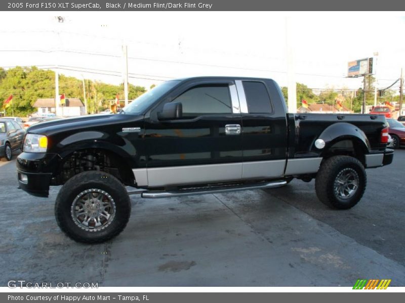 Black / Medium Flint/Dark Flint Grey 2005 Ford F150 XLT SuperCab