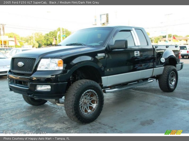Black / Medium Flint/Dark Flint Grey 2005 Ford F150 XLT SuperCab