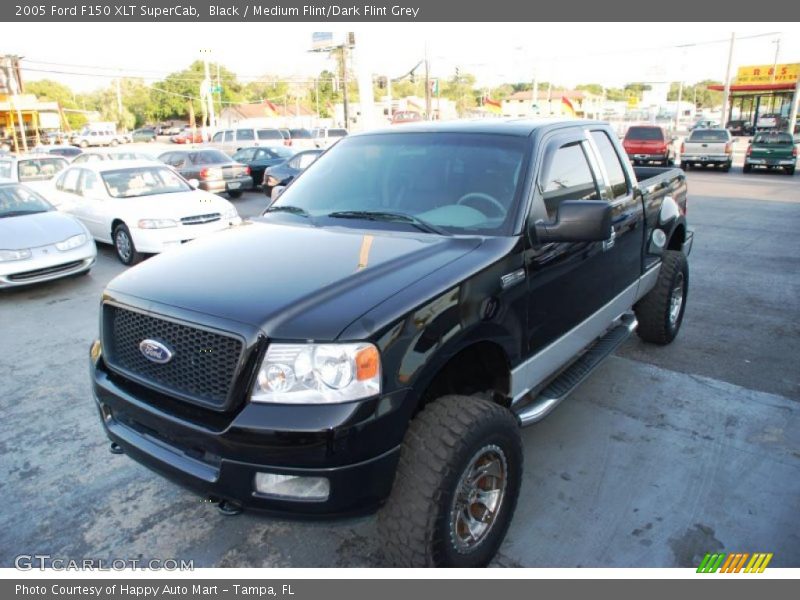 Black / Medium Flint/Dark Flint Grey 2005 Ford F150 XLT SuperCab