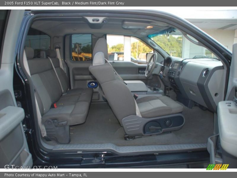 Black / Medium Flint/Dark Flint Grey 2005 Ford F150 XLT SuperCab