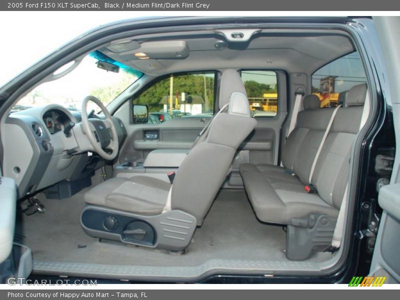 Black / Medium Flint/Dark Flint Grey 2005 Ford F150 XLT SuperCab