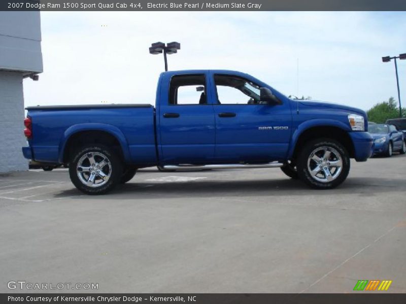 Electric Blue Pearl / Medium Slate Gray 2007 Dodge Ram 1500 Sport Quad Cab 4x4