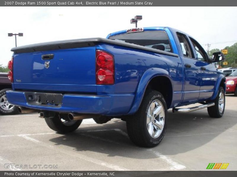 Electric Blue Pearl / Medium Slate Gray 2007 Dodge Ram 1500 Sport Quad Cab 4x4