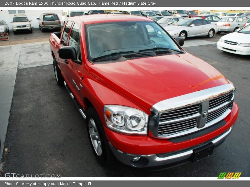 Flame Red / Medium Slate Gray 2007 Dodge Ram 1500 Thunder Road Quad Cab