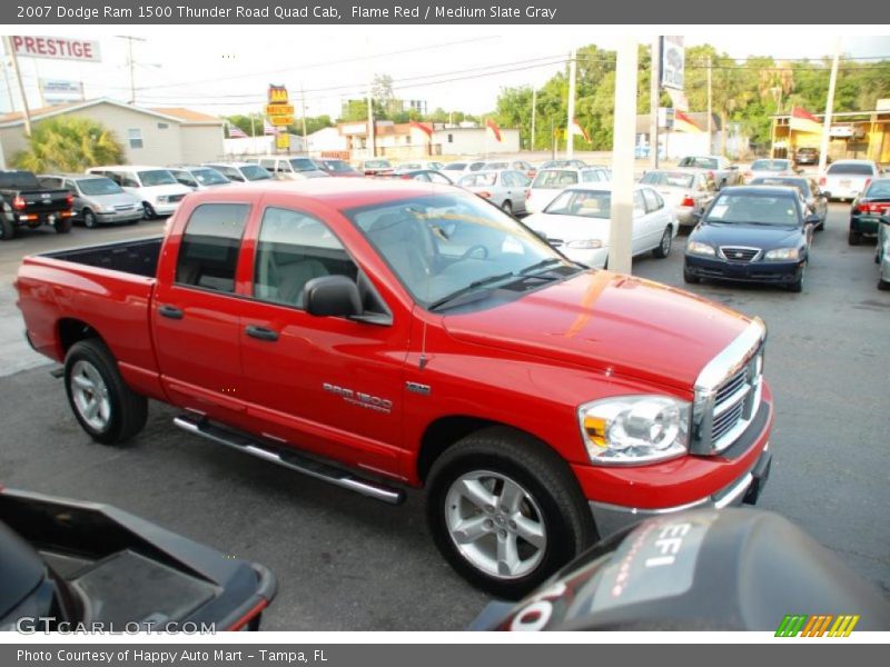 Flame Red / Medium Slate Gray 2007 Dodge Ram 1500 Thunder Road Quad Cab