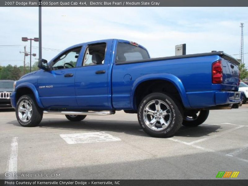 Electric Blue Pearl / Medium Slate Gray 2007 Dodge Ram 1500 Sport Quad Cab 4x4