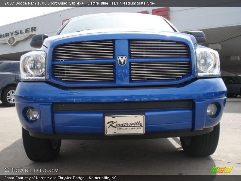 Electric Blue Pearl / Medium Slate Gray 2007 Dodge Ram 1500 Sport Quad Cab 4x4
