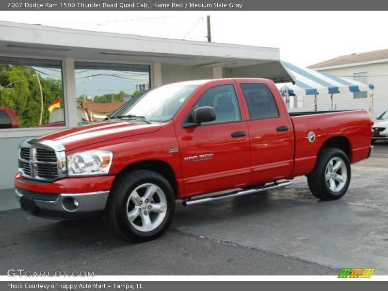 Flame Red / Medium Slate Gray 2007 Dodge Ram 1500 Thunder Road Quad Cab