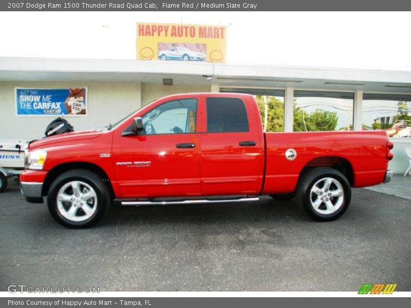 Flame Red / Medium Slate Gray 2007 Dodge Ram 1500 Thunder Road Quad Cab