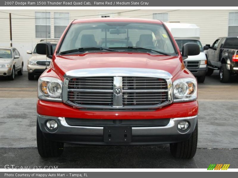 Flame Red / Medium Slate Gray 2007 Dodge Ram 1500 Thunder Road Quad Cab