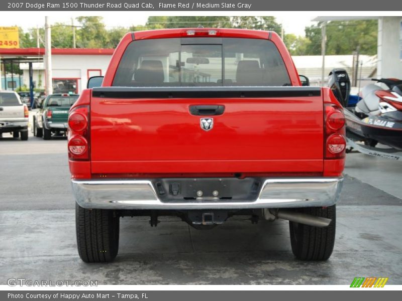 Flame Red / Medium Slate Gray 2007 Dodge Ram 1500 Thunder Road Quad Cab