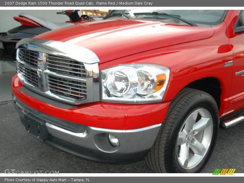 Flame Red / Medium Slate Gray 2007 Dodge Ram 1500 Thunder Road Quad Cab