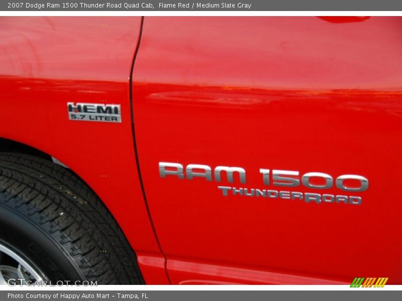 Flame Red / Medium Slate Gray 2007 Dodge Ram 1500 Thunder Road Quad Cab