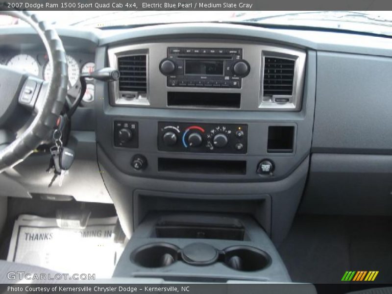 Electric Blue Pearl / Medium Slate Gray 2007 Dodge Ram 1500 Sport Quad Cab 4x4