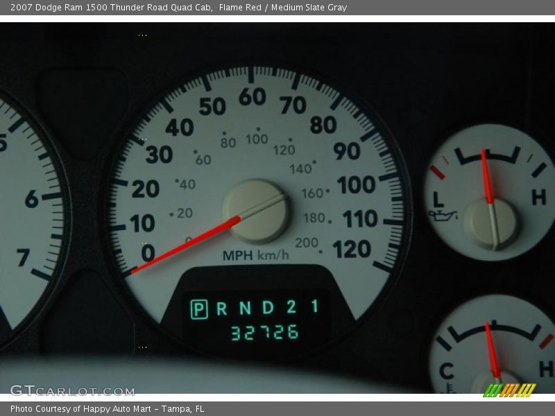 Flame Red / Medium Slate Gray 2007 Dodge Ram 1500 Thunder Road Quad Cab