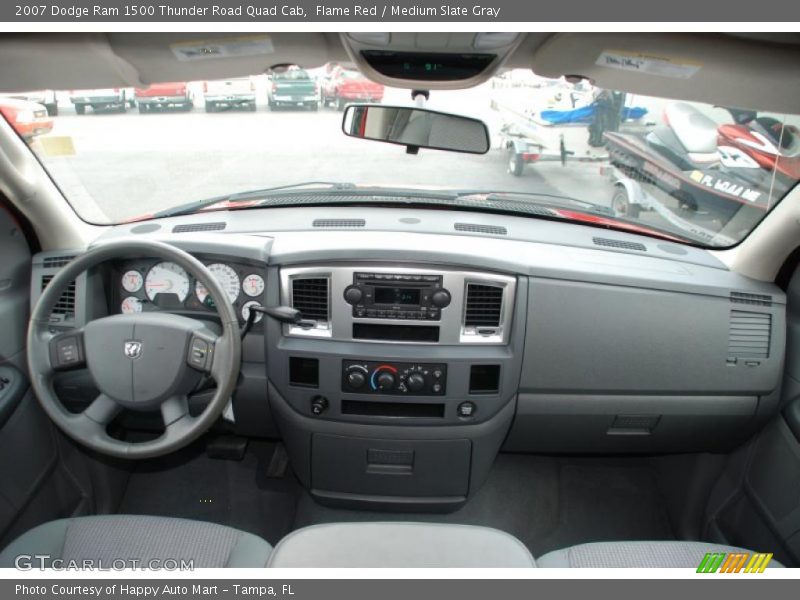 Flame Red / Medium Slate Gray 2007 Dodge Ram 1500 Thunder Road Quad Cab