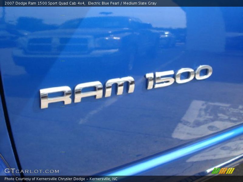 Electric Blue Pearl / Medium Slate Gray 2007 Dodge Ram 1500 Sport Quad Cab 4x4