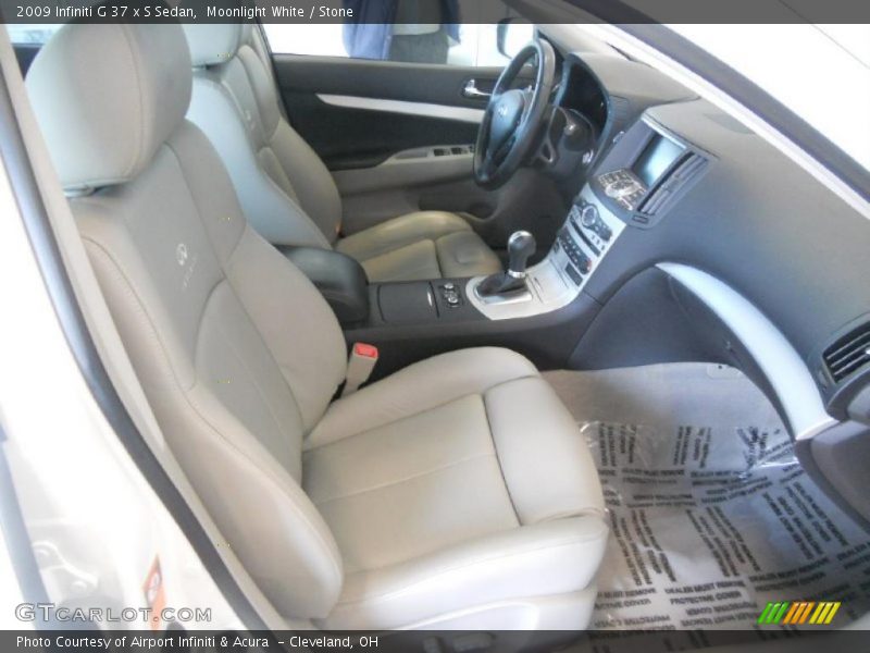 Moonlight White / Stone 2009 Infiniti G 37 x S Sedan