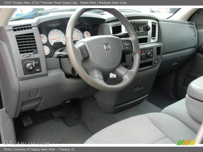 Flame Red / Medium Slate Gray 2007 Dodge Ram 1500 Thunder Road Quad Cab
