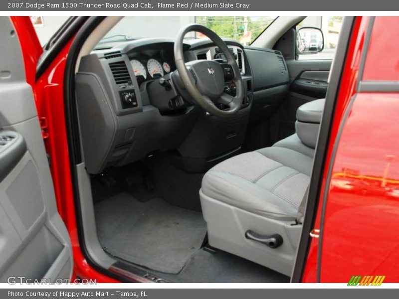 Flame Red / Medium Slate Gray 2007 Dodge Ram 1500 Thunder Road Quad Cab