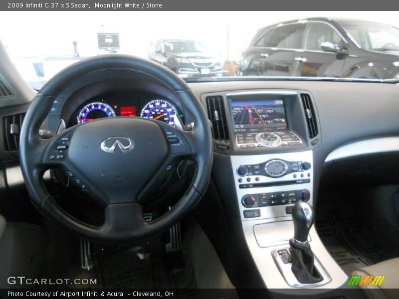 Moonlight White / Stone 2009 Infiniti G 37 x S Sedan