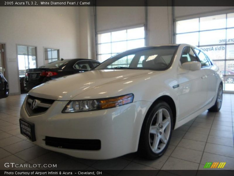 White Diamond Pearl / Camel 2005 Acura TL 3.2